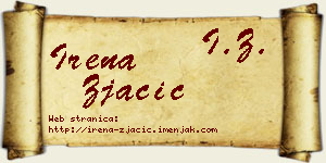 Irena Zjačić vizit kartica